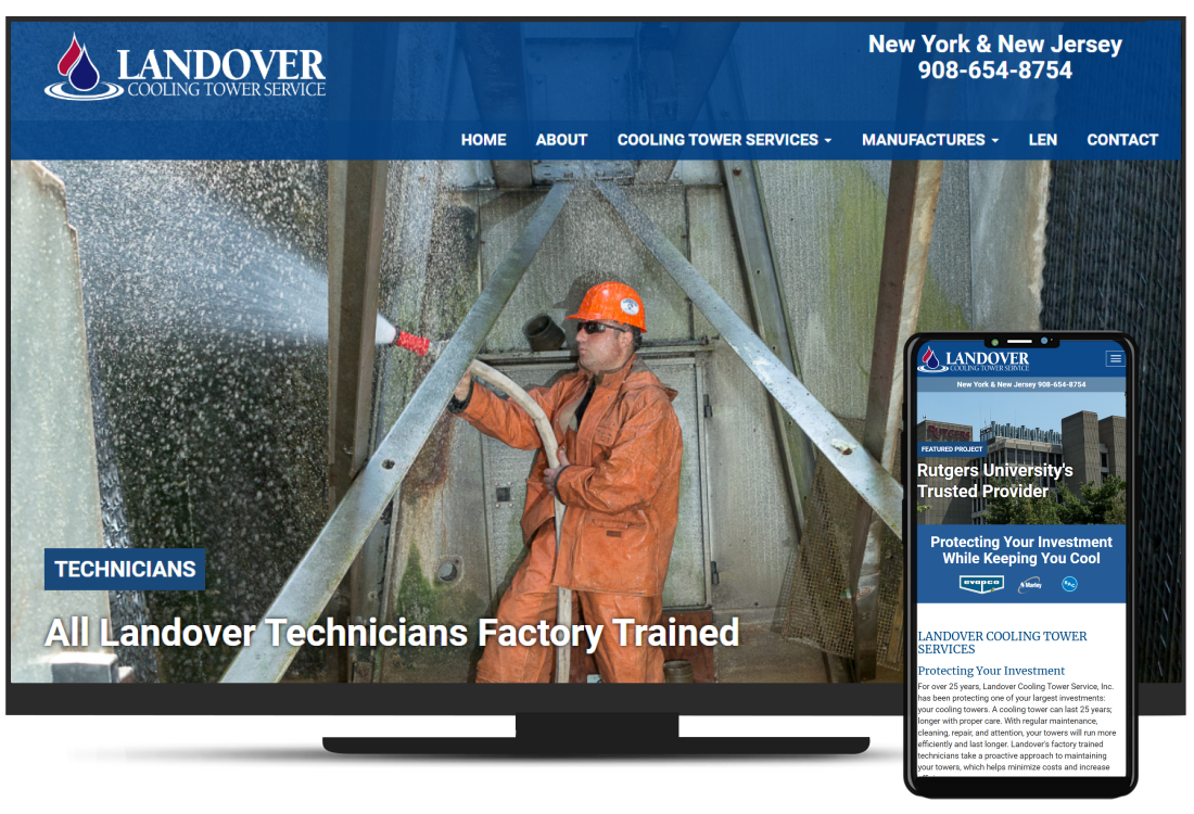 Commercial Cooling Tower Website Design